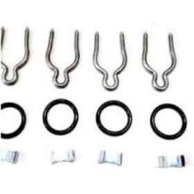 Resim Opel Astra G 1998 Sonrası Kalorifer Radyatör Bağlantı Aparat Seti 4 Klips 4 Oring 