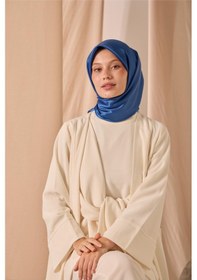 Resim Silk Home Düz Shiny Eşarp 75006-65 mavi 