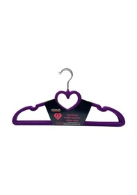 Resim Efe Mark Premium Serisi 20'li Ekonomik Paket Kadife Kaydırmaz Elbise Kıyafet Askısı Mor 