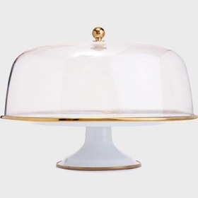 Resim Miss Betty Vintage Style Emaye 30 Cm Ayaklı Kek Fanusu 