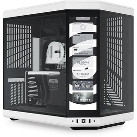 Resim Y70 Touch Panda Temperli Cam USB 3.2 E-ATX Dual Chamber Mid Tower Dokunmatik Ekranlı Gaming Kasa (CS--Y70TI-WB) 