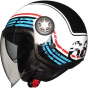 Resim Free-M 612 Retro Güneş Vizörlü Yarım Motosiklet Kaskı 