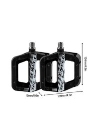 Resim Enlee Renkli Çivili Kaymaz Platform Pedal Mtb Rulmanlı Plastik Alüminyum Pedal Ultra Hafif Siyah 