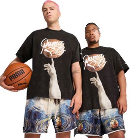 Resim Dylan Exhibit Erkek Siyah Basketbol T-Shirt 63047501 