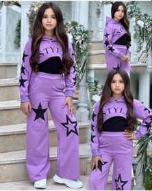 Resim Star Style Kız Çocuk 3'lü Takım - 3/12 Yaş - 31517 Mor 