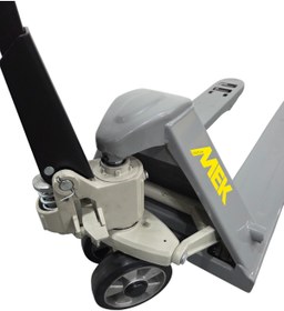 Resim MEK MTR25-115 2,5T 2500kg Döküm Pompalı Ekstra Dayanıklı Manuel Transpalet - Kauçuk Siyah Teker 