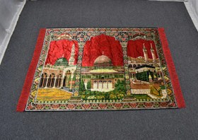 Resim Yeni Ender Manzara Kutsal Belde Tasvirli Camili Duvar Halısı 5880 