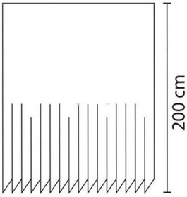 Resim Tropik Zethome Banyo Duş Perdesi 5033 Gri Tek Kanat 1x120X200 