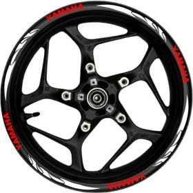 Resim Yamaha Kırmızı Yazılı Beyaz Pençe Şeritli 