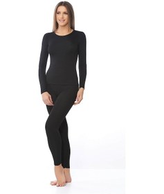 Resim Bonbonetti Chocolate Baby & Kids Bonbonetti Kadın Siyah Alt Üst Kışlık Termal Set Siyah 