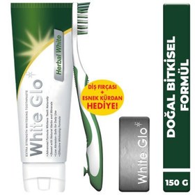 Resim White Glo Herbal Fresh Beyazlatıcı Diş Macunu + Fırça&Kürdan Hediyeli 