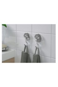 Resim IKEA Krokfjorden Vantuzlu Mutfak Banyo Askısı Kanca Çinko Kaplama 2 Adet 