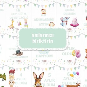 Resim Bebek Hatıra Kartları İlk Sene Anı Kartları 