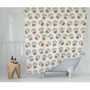 Resim Pimtaş Tropikhome Kuş Desen Banyo Perdesi Su Geçirmez Duş Perde Polyester Kumaş Banyo Perdeleri 180X200 Küvet Perdesi C-Halka Hediye 