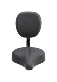 Resim Elektrikli Bisiklet Sele Sırt Dayamalı Yaylı Siyah 