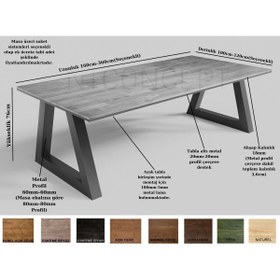 Resim NT Concept Ntconcept Lihe Doğal Ağaç Toplantı Masası(100cm-280cm) 