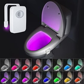 Resim BEAN LIEVE 32 Renkli Tuvalet Işığı - Akıllı Tuvalet Gece Lambası, Harekete Geçirilen ve Suya Dayanıklı Tuvalet LED Işığı, Banyo Gece Lambası, Tüm Klozetlere Uygun Yumuşak PVC Kol 