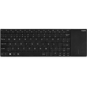 Resim RAPOO E2710 TR KABLOSUZ SİYAH SLİM TOUCHPAD KLAVYE 