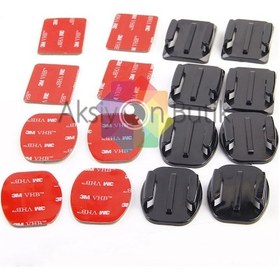 Resim Aksiyon Kamera - 4 Düz 4 Eğimli Bağlantı Aparatı 