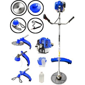 Resim Dragro DRG-2PR Md PRofesyonel 2 Zamanlı Yan Tipi Benzinli Motorlu Tırpan Ot Çim Çayır Biçme Kesme Makinesi 