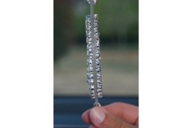 Resim AEA Gümüş Düş Kapanı Içine Sallanan Gümüş Kalp & Tüy 