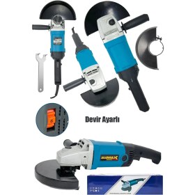 Resim Stilmax 180MM Devir Ayarlı Otomatik Off Start Büyük Boy Taşlama Metal Kesme Spiral Jet Makinesi 4000W 