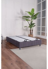 Resim Premium Bamboo Sleepy Üçlü Set Gri Baza Başlık Yatak 140 x 190 