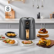 Resim HOMEND Airfryday 2505h 8 Farklı Programlı, Yağsız fritöz 4,3 Litre Airfryer 