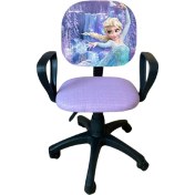 Resim Depolife Karlar Ülkesi Elsa Frozen Desenli Çocuk Odası Ders Çalışma Koltuğu Tekerlekli Amortisörlü Kumaş 