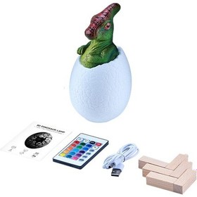 Resim Suntek 3d Dinozor Yumurta Lambaları Gece Işıkları Masa Dekoru Parasaurolophus 16 