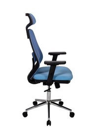 Resim Ofisbazaar Dali Fileli Yönetici Koltuğu Ergonomik Başlıklı Ofis Koltuğu Açık Mavi Mavi 