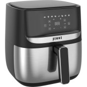 Resim Homms H20 1700 Watt Xl Dijital Dokunmatik 8 Ön Programlı Airfryer Yağsız Kızartma Sıcak Hava Fritöz 