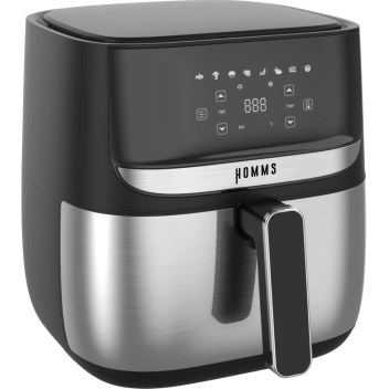 Homms H40 2000 Watt Yüksek Güç 6,4 Litre Inox Geniş Xxl Dokunmatik Airfryer Yağsız Sıcak Hava Fritözü