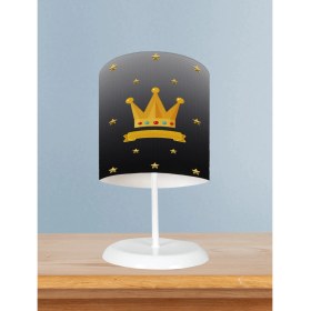 Resim Mekta Home Bebek ve Çocuk Odası Kral Taç Desenli Abajur 