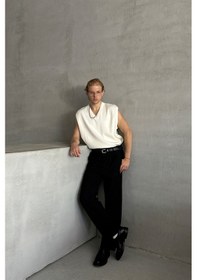 Resim Erkek V Yaka Oversize Süveter Ekru 