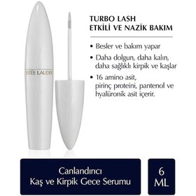 Resim Estee Lauder Turbo Lash Canlandırıcı Güçlendirici ve Besleyici Kaş ve Kirpik Gece Serumu 6 ML 