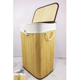 Resim Metra Shop Dikdörtgen Bambu Çamaşır Sepeti Naturel CL-6002-01 