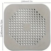 Resim Gaojunshop01 Gri Tekli Mutfak Banyo Lavabo Duş Külodu Tıkanıklık Önleyici Saç Tutucu 
