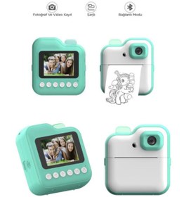 Resim Hietech Dijital Video Kayıt Fotoğraf Çocuk Kamerası Anlık Fotoğraf Makinesi Termal Resim Kağıt Baskılı 