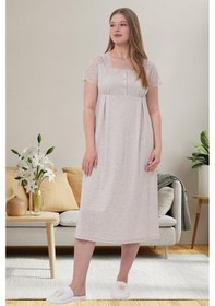 Resim Mecit Pijama Mecit 6057 Vizon Hamile Lohusa Gecelik 