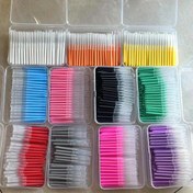 Resim Diş Teli ve Ağız Hijyeni için 100 Adet Diş Arası Fırçaları - Yumuşak Naylon Kıllar, Renk Kodlu Saplar, Dayanıklı Çelik Tel - Plak Temizliği için Ergonomik İtme-Çekme Tasarımı, Diş Eti Bakımı - Diş Hekim Profesyonelleri & Ev Kullanımı İçin (100 Adet) 