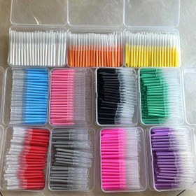 Resim Diş Teli ve Ağız Hijyeni için 100 Adet Diş Arası Fırçaları - Yumuşak Naylon Kıllar, Renk Kodlu Saplar, Dayanıklı Çelik Tel - Plak Temizliği için Ergonomik İtme-Çekme Tasarımı, Diş Eti Bakımı - Diş Hekim Profesyonelleri & Ev Kullanımı İçin (100 Adet) 