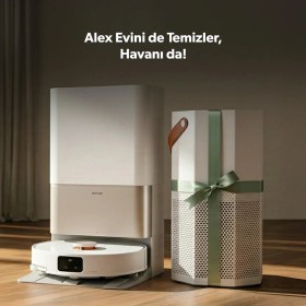 Resim Homend Alex 50 Pro Ulticlean AI Destekli Akıllı Robot Süpürge 28000 Pa Emiş Güçlü Beyaz 