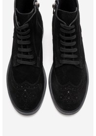 Resim Luvishoes Nelvy Siyah Süet Hakiki Deri Kadın Bot Siyah 