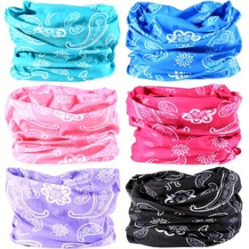 Resim 6 adet Yumuşak Nefes Alabilen Çok Fonksiyonlu Spor Baş Bandı Seti, Açık Hava Aktiviteleri, Bisiklet ve Yüz Maskesi için 