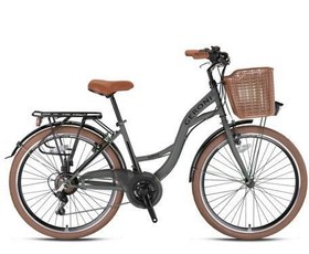 Resim SIRIO - 26" City Bike - 21 Vites - V.B. - Nardo Gri - Siyah Shimano 
