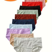 Resim 11 Parça Kadın Moda Basit Nefes Alabilen Yüksek Esneklik Dikişsiz Orta Bel Hipster Külot Seti, Tavsiye Edilen Beden S-XXL 