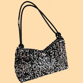 Resim Unisex Kare El Çantası, Payet Detaylı - Naylon El Çantası, Fermuarlı Kapanış, Günlük Stil, Polyester Astar, Günlük Kullanım İçin Mükemmel, Günlük Aksesuar | Payetli Çanta | Dayanıklı Fermuarlı Kapanış, Küçük El Çantası 