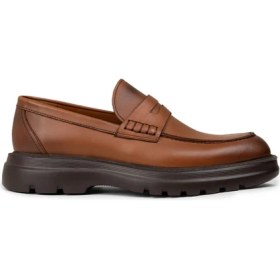 Resim Deery Erkek Hakiki Deri Taba Renk Kalın Taban Loafer - 02006MTBAE01 