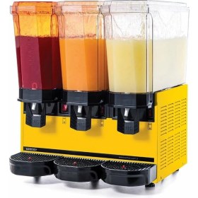 Resim SAMIXIR Klasik Triple Fıskiyeli Soğuk İçecek Dispenseri 20+20+20 Litre Sarı 